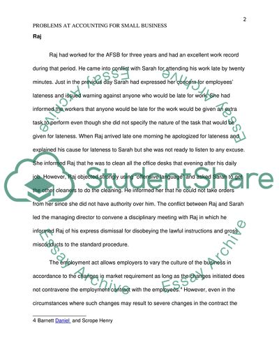 Problems at Accounting for Small Business