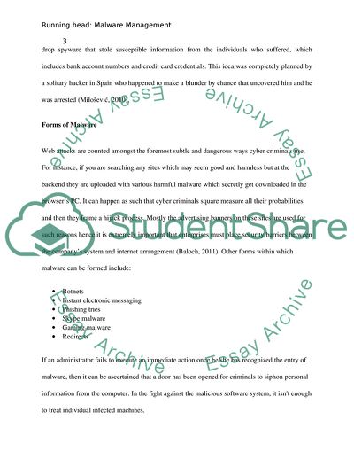 Malware Management in the Enterprise