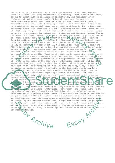 International Business Plan for a Distance Education Company