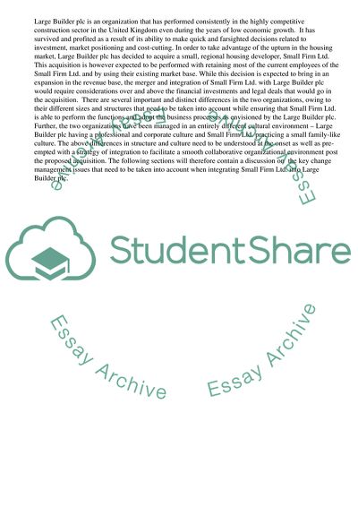 Key Change Management Issues related to Organizational Structure