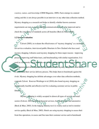 Critical Management Systems - Mystery Shopping