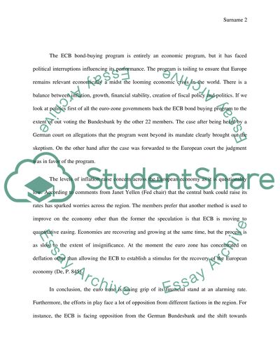 A Report of European Central Bank Bond-Buying Program