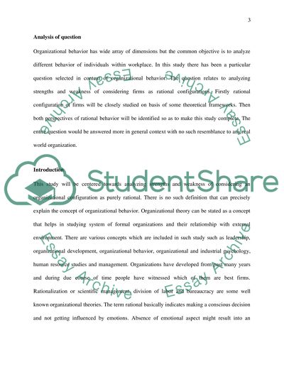 The Concept of Organizational Behavior