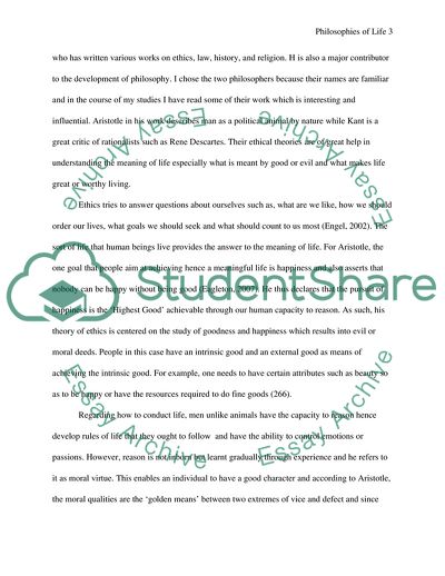 Aristotle and Kants Philosophies of Life