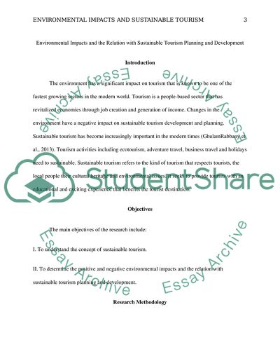 Environmental Impacts and the Relation With Sustainable Tourism Planning