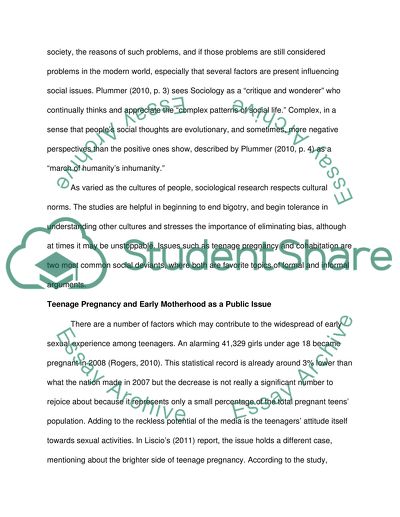 The Use of Sociological Research in Public Debate Issues of Social Deviance