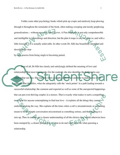 A Fine Romance by Judith Sills