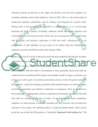Genetically Modified Food