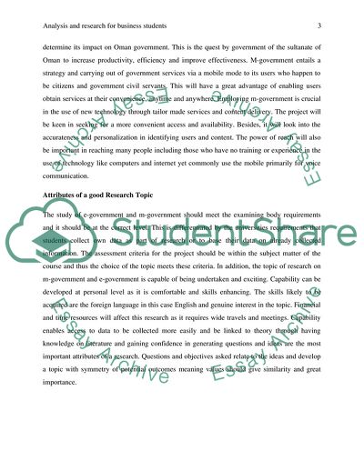Formulating and Clarifying the Research Topic