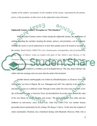 18th-Century Literature: Pirates, Princes and Prostitutes