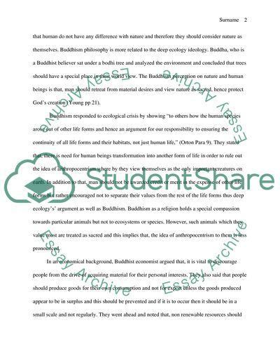 Respond of Judaism and Buddhism on Ecological Crisis