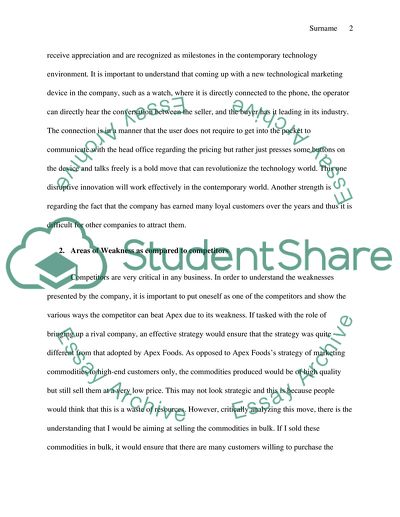 Marketing Strategies Analysis of Apex Foods Company