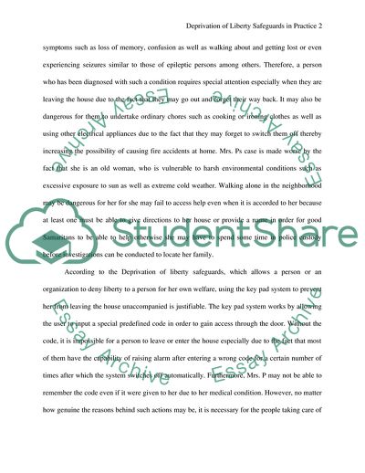 Deprivation of Liberty Safeguards in Practice