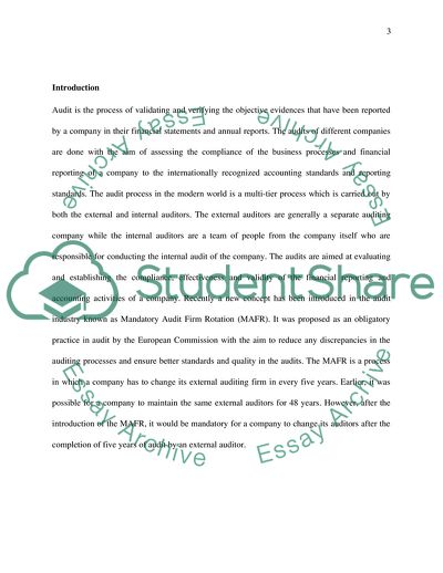 Auditor Rotation and Its Requirements