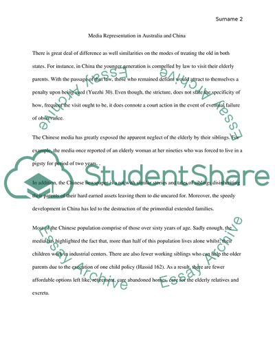 Elderly People about Australian Media and the Chinese Media