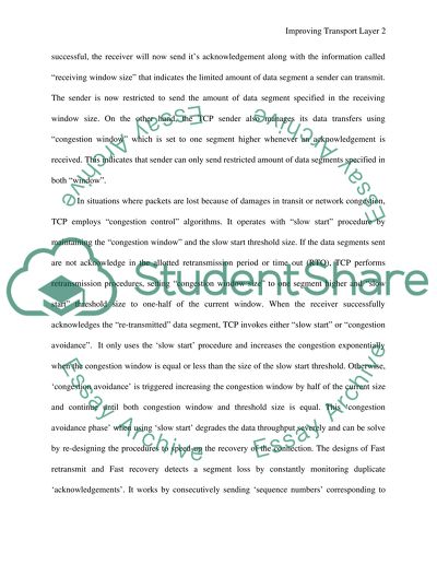Improving Transport Layer Performance