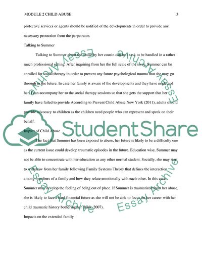 Module 2 Child Abuse (CASE) BHE415 Community and Domestic violence