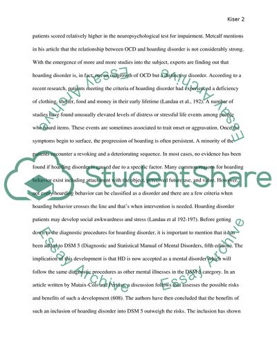 The Problem and Main Aspects of Hoarding