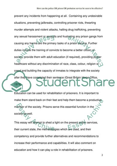 Policing and Penal Services