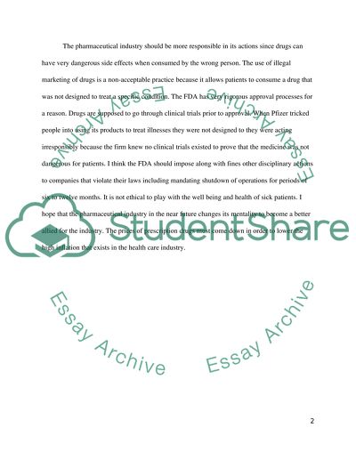 Pharmaceutical Industry Critisizm