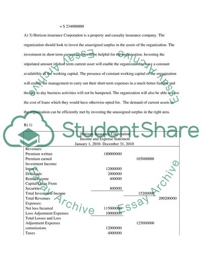 Insurance companies Finances
