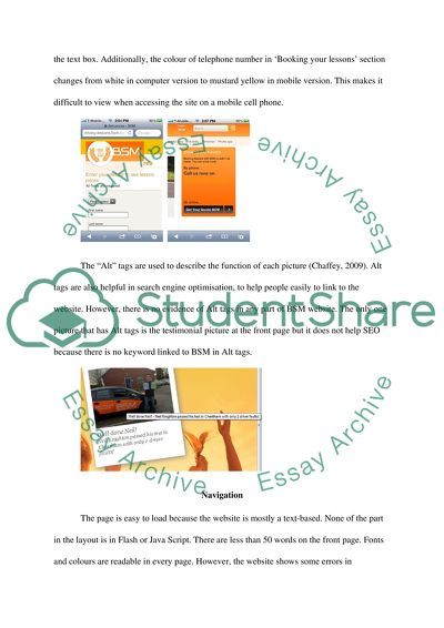 Website usability report