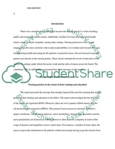 Nursing Practice in the Extent of Their Training and Education