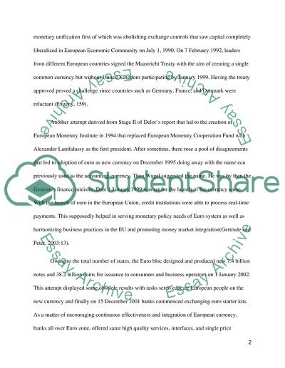 Monetary Unification in Europe