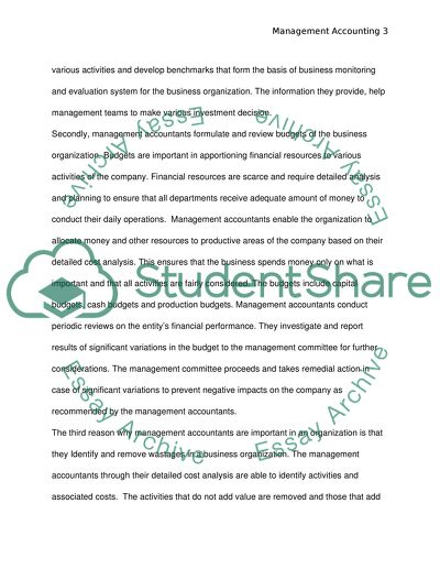 The Contribution of Management Accountants in the Formulation of Corporate Strategy in Moonsnail