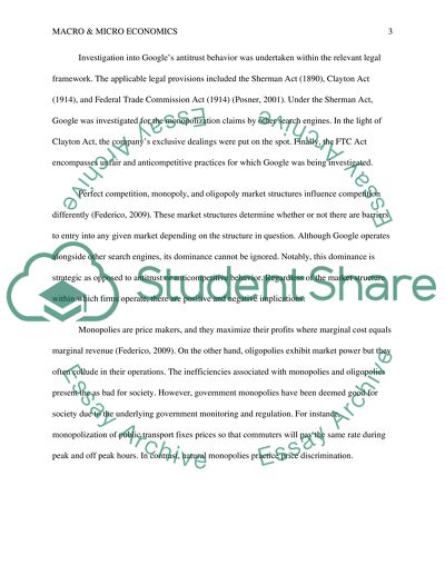 Antitrust Practices and Market Power