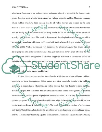 Effects of violent media on children