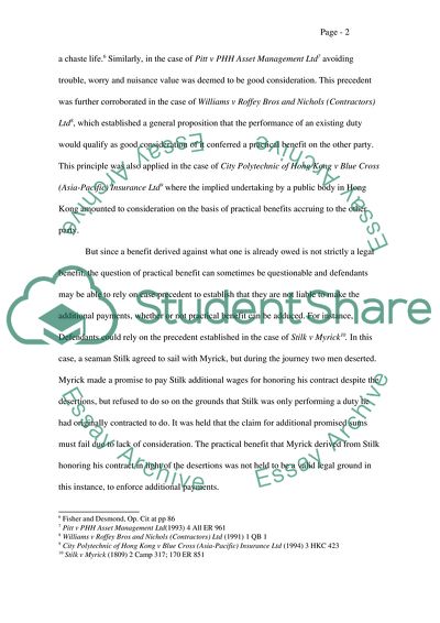 Practical Benefit and Promissory Estoppel