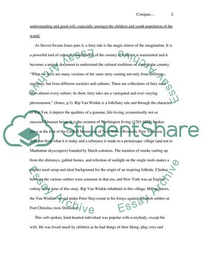 Rip Van Winkle and the Other Works in the Folk Tale Tradition