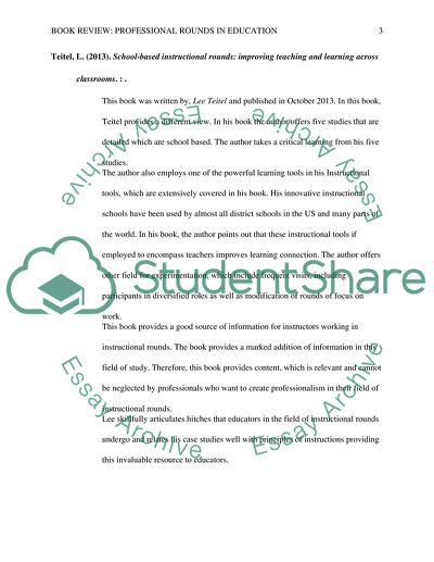 Professional Rounds in Education