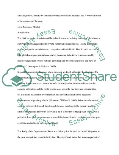 Analysis of Civil Aerospace Market