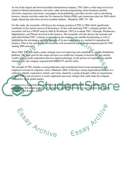 The News Corporation (TNC) Strategy