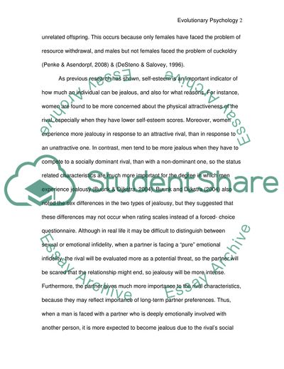 Gender Differences in Jealousy