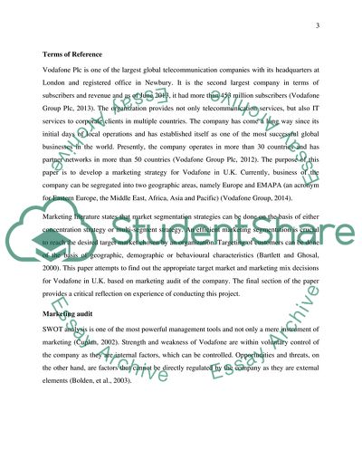 Marketing Plan for Vodafone UK