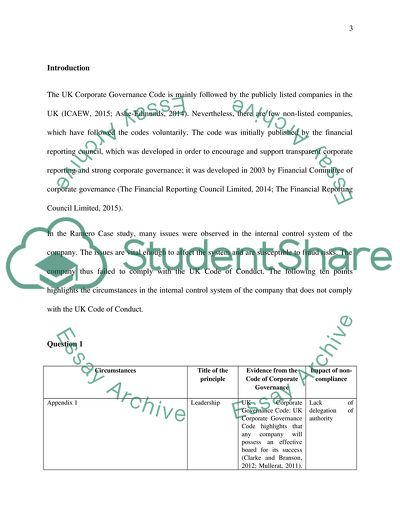 Ramero Company, the UK Code of Conduct