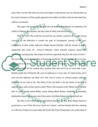 Blade runner film analysis