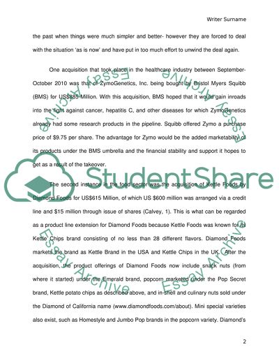 Two Recent Merger and Acquisition Cases