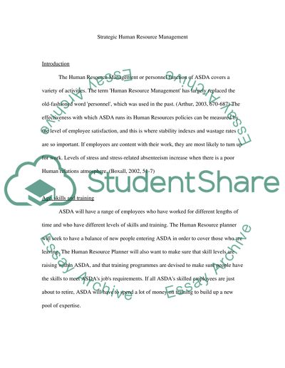 Strategic Human Resource Management