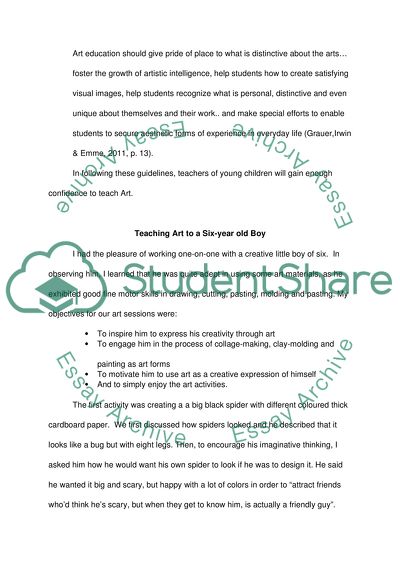 Encouraging the Growth of a Young Artist