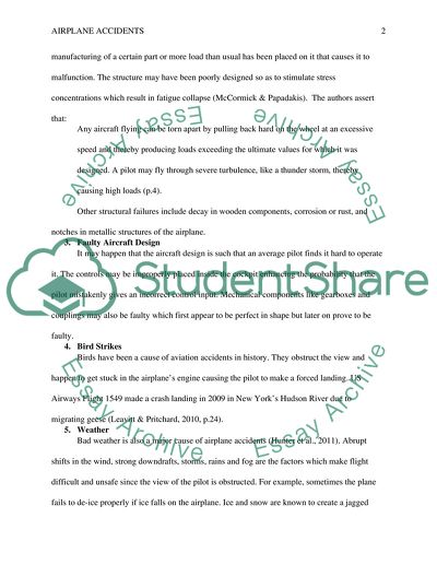 aviation accidents research paper
