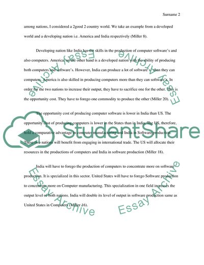 Comparative Advantage and the open economy