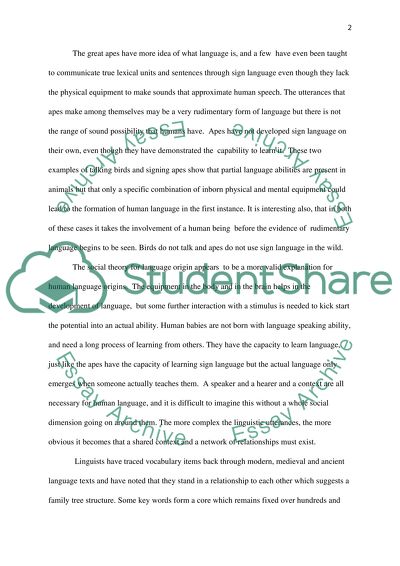 Genetic and Social Theories of Language