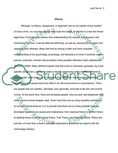 Trait Theory versus Rational Choice Theory