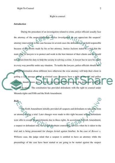 Miranda Rights and Fifth and the Sixth Amendment