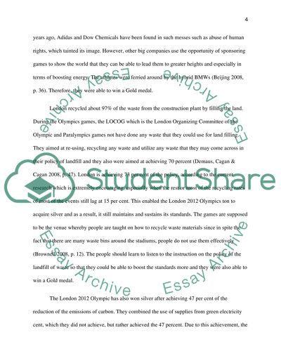 Impacts of Festival and Events - the London 2012 Olympics