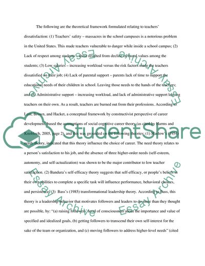 Does Teacher Job Satisfaction Influence Student Classroom Productivity